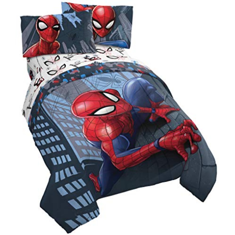 Bed Sheet Microfiber - Marvel Spiderman Crawl 4 Piece Twin