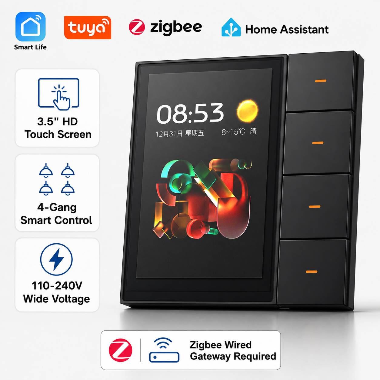 F3-pro Tuya Smart Panel ZigBee - Home Automation Ideas recensione e prezzo