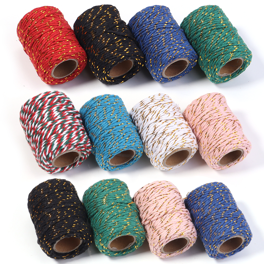 Textiles For Home - 20M/Roll Cotton Cord Baker Twine Colorful