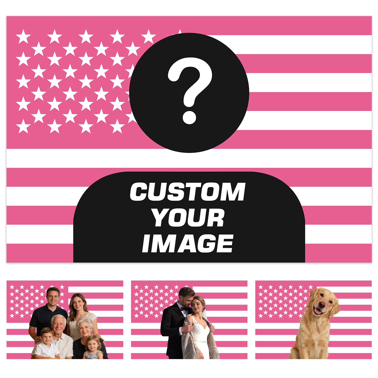 Textiles For Home - 1pc Personalized photo customized American flag