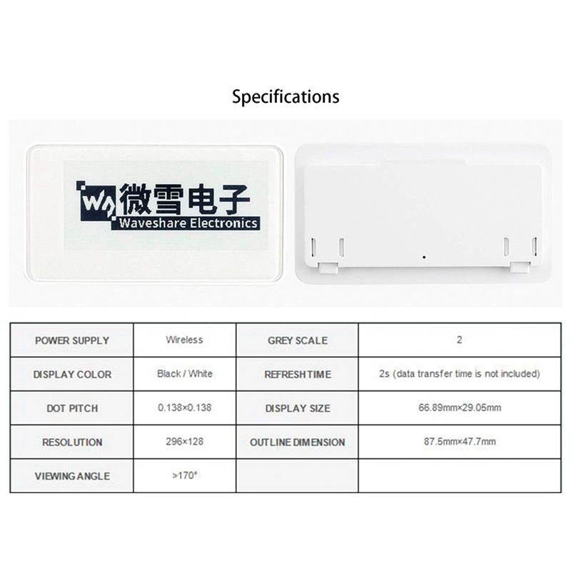 New  2.9 Inch Wireless NFC-Pow - Display Epaper 2.9 recensione e prezzo