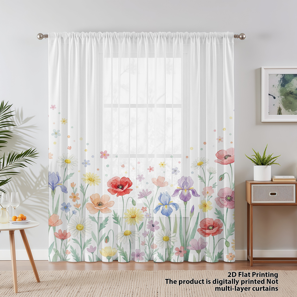 Floral Privacy Sheer Curtain,G - Curtain Sheer Voile avis et prix