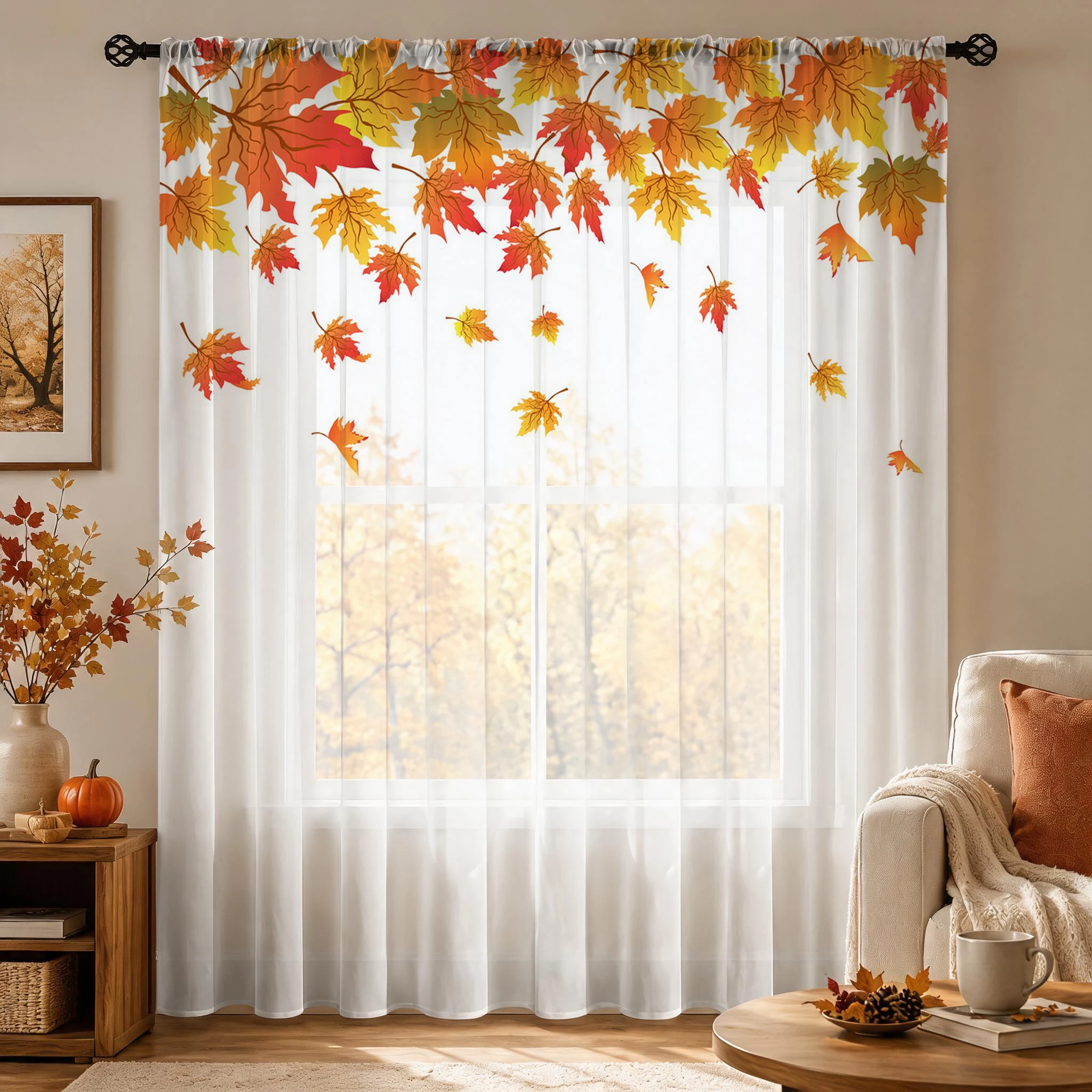 Maple leaf Modern Gradient She - Curtain Sheer Voile avis et prix