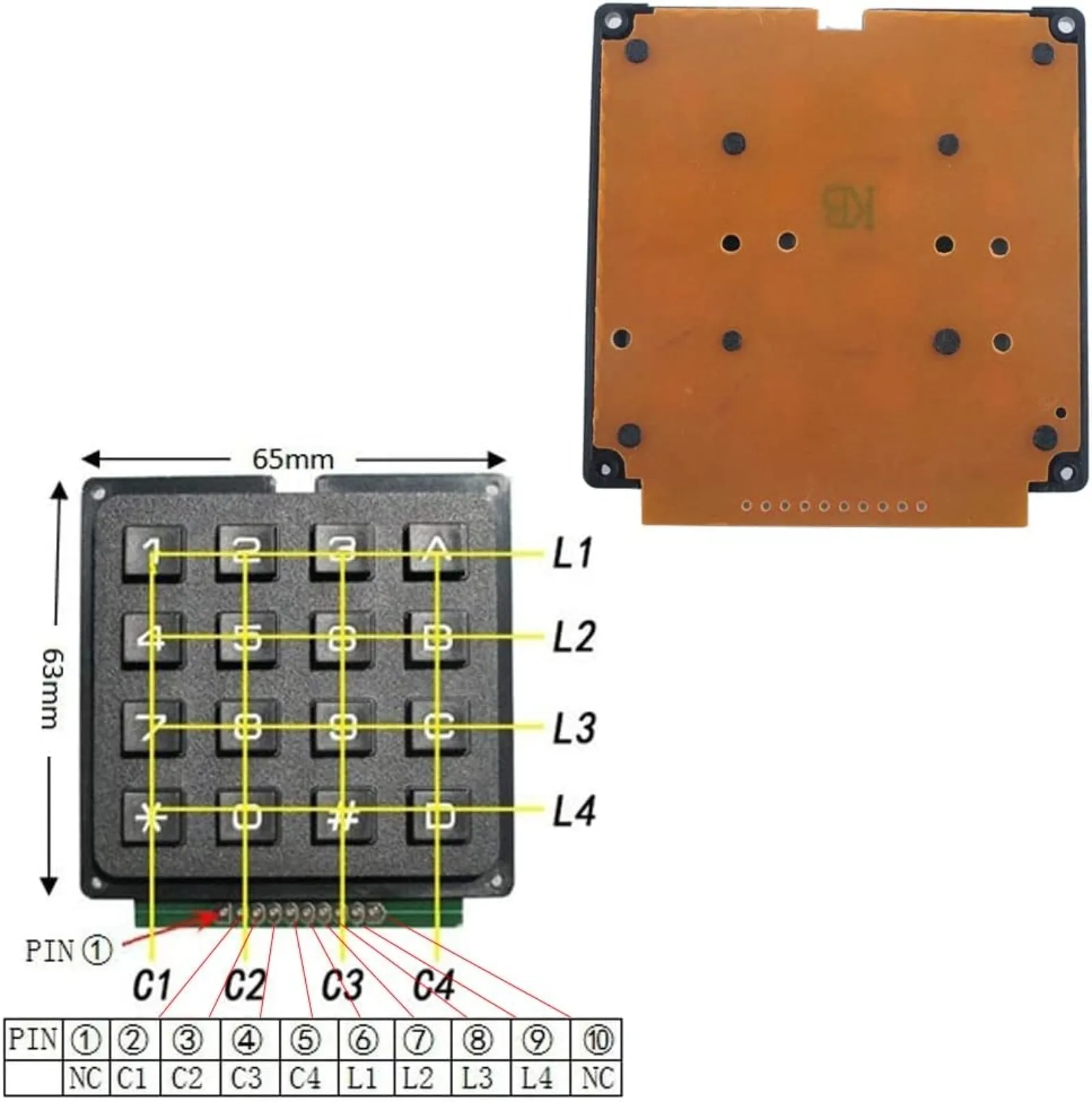 4x4 Matrix Membrane Keypad 16  - Home Automation Arduino recensione e prezzo