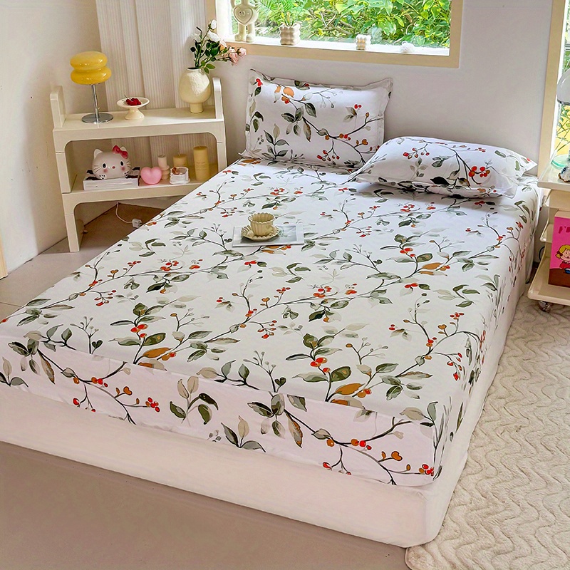 3pcs Print Bedding Set, Soft a - Bed Sheet Microfiber avis et prix