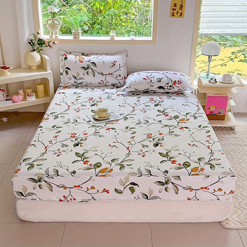 3pcs Print Bedding Set, Soft a - Bed Sheet Microfiber avis et prix