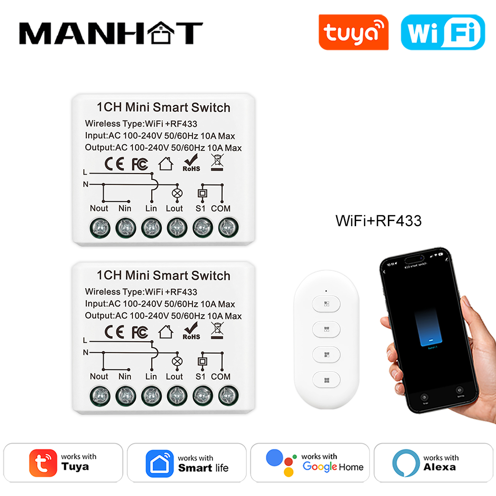 Manhot WIFI 10A Smart Light Sw - Diy Automation recensione e prezzo