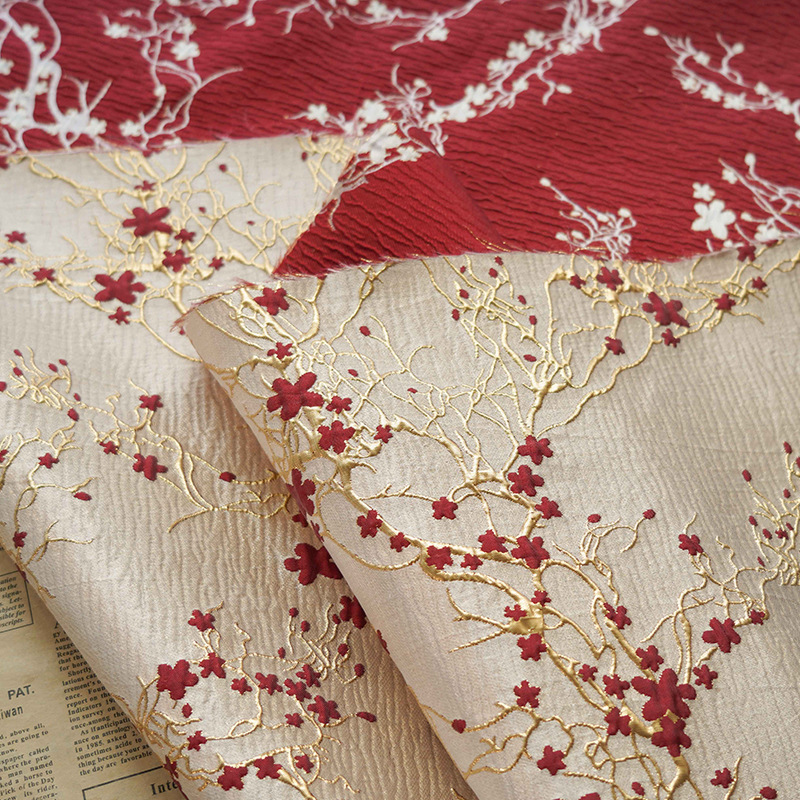 Luxury Red Plum Blossom Jacqua - Home Textiles Luxury avis et prix