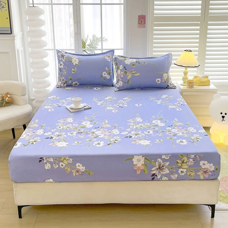 3PC Lavender Floral Fitted She - Bed Sheet Microfiber avis et prix