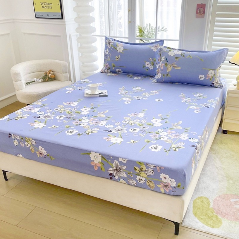 3PC Lavender Floral Fitted She - Bed Sheet Microfiber avis et prix