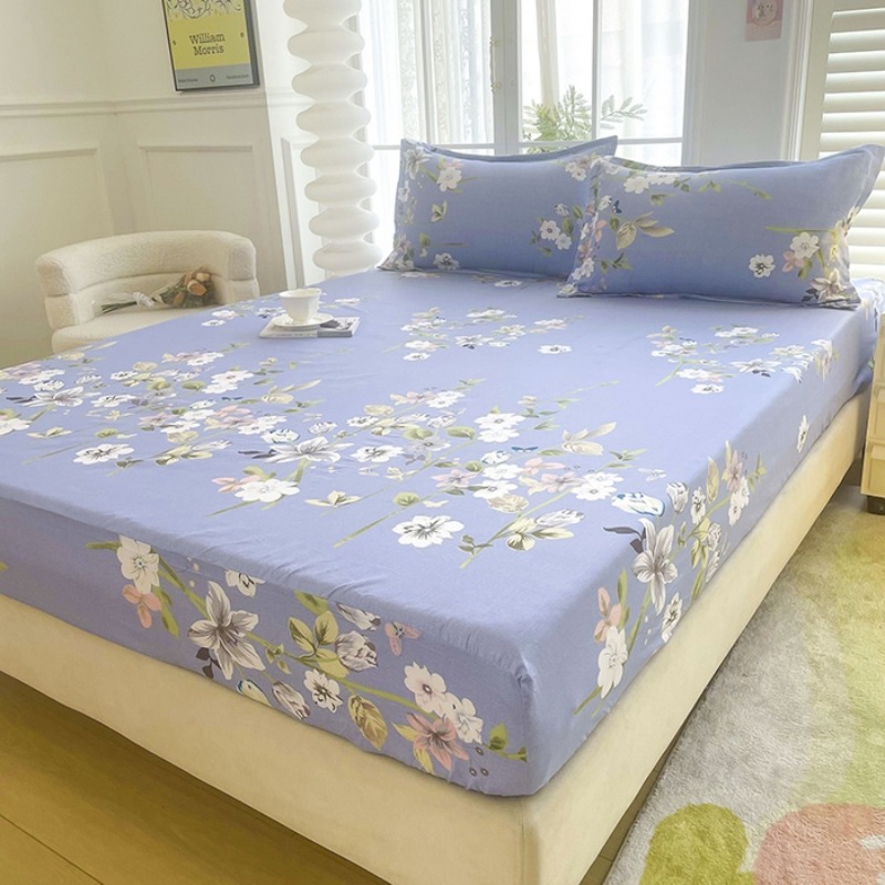 3PC Lavender Floral Fitted She - Bed Sheet Microfiber avis et prix