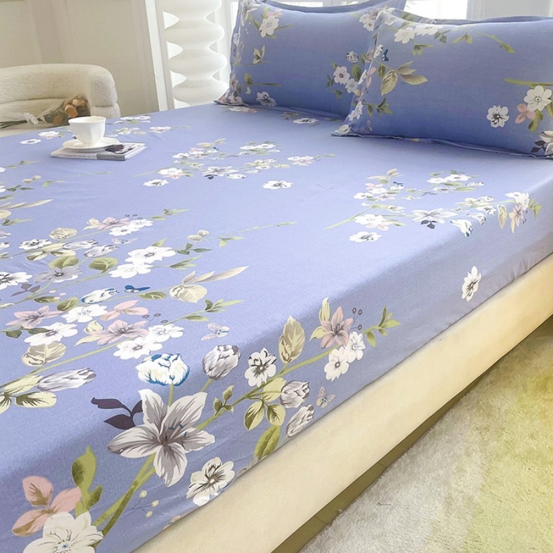 3PC Lavender Floral Fitted She - Bed Sheet Microfiber avis et prix