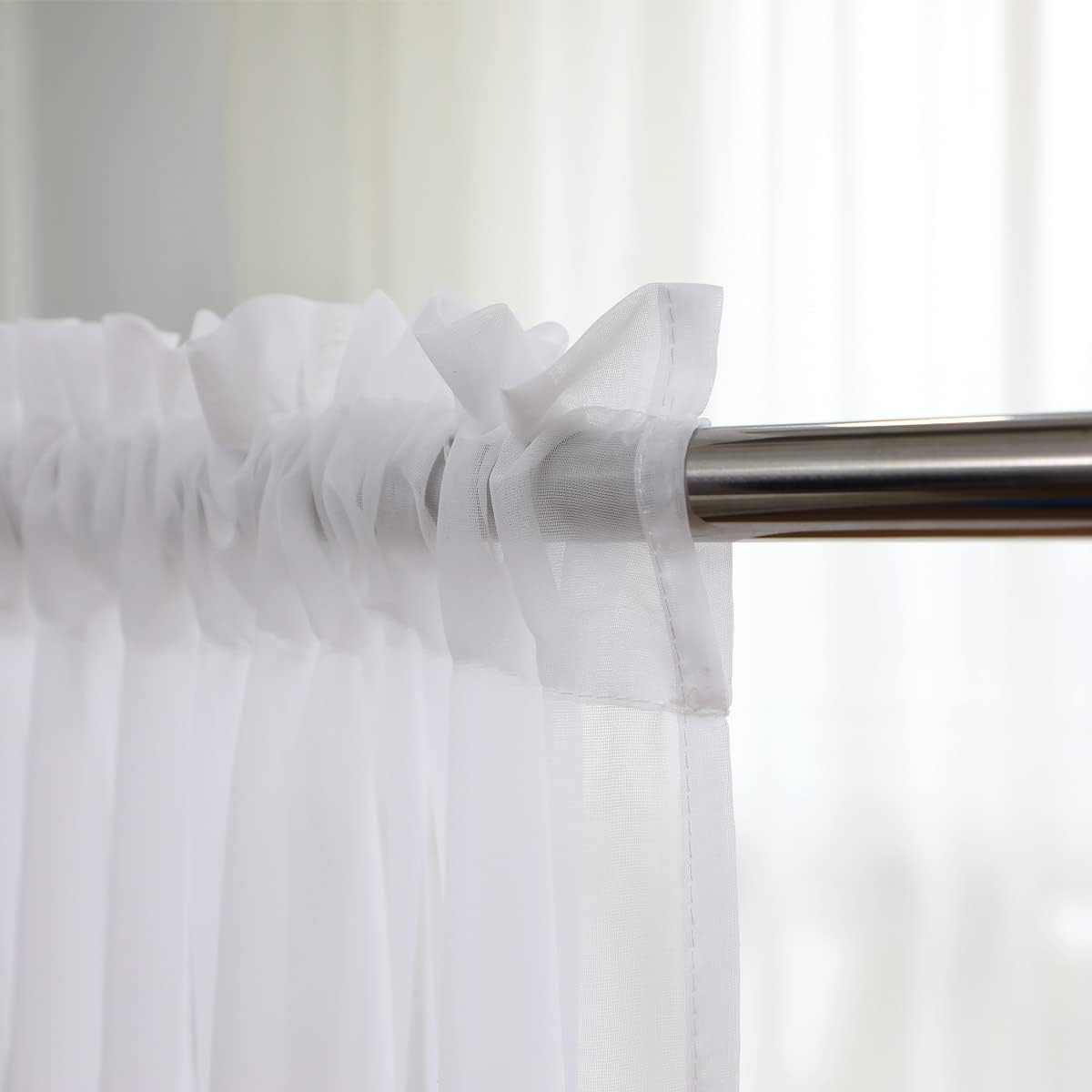 White Sheer Curtains 84 Inches - Curtain Sheer Voile avis et prix