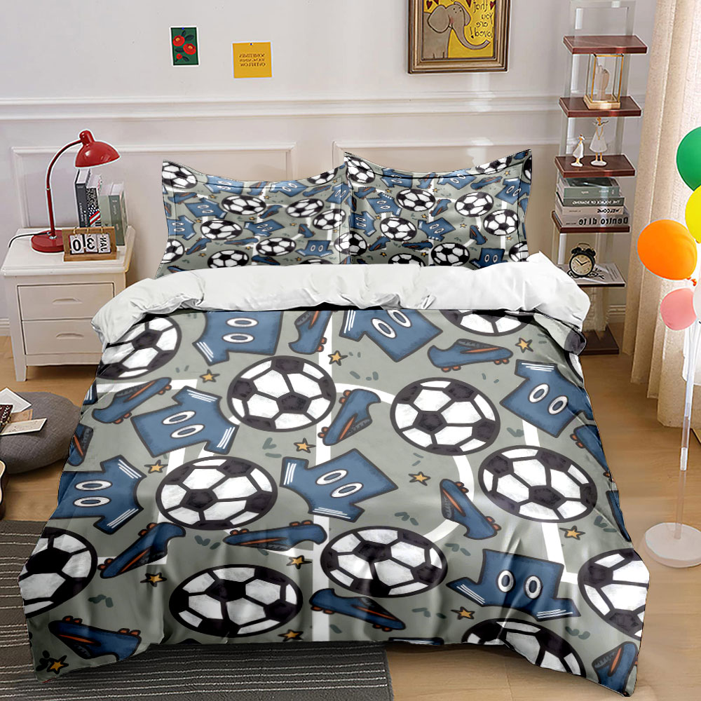 Cartoon Soccer Jersey and Ball - Bed Sheet Microfiber avis et prix