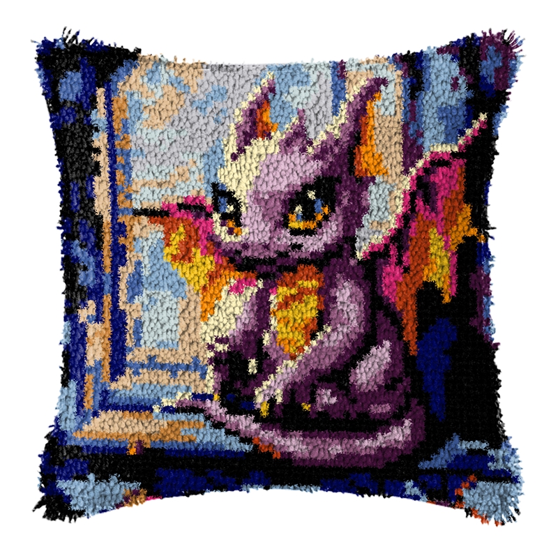 Dinosaur Latch Hook Pillow Kit - Home.Textiles Cushion avis et prix