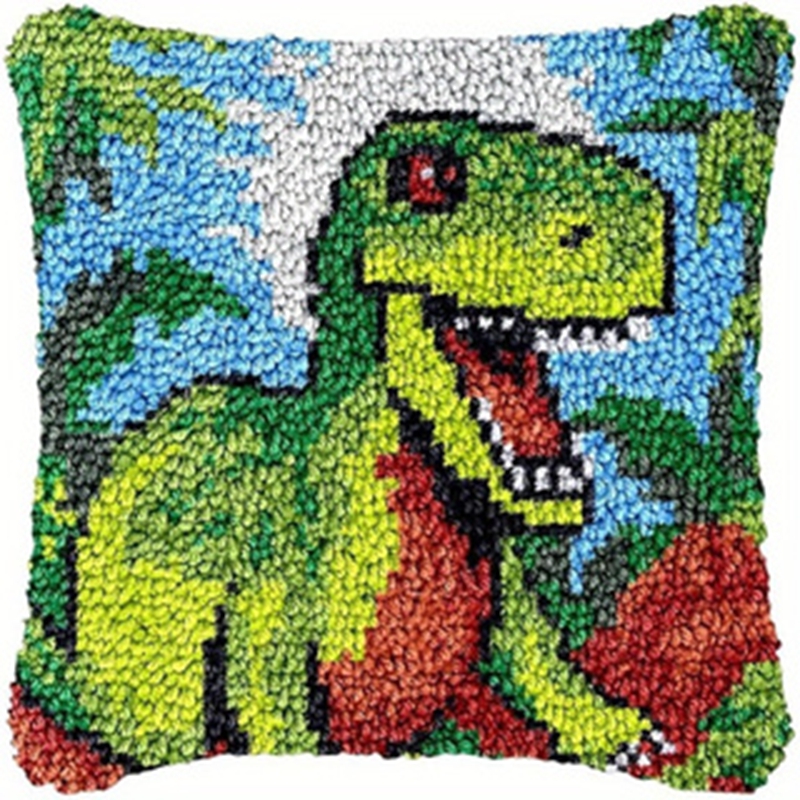 Dinosaur Latch Hook Pillow Kit - Home.Textiles Cushion avis et prix