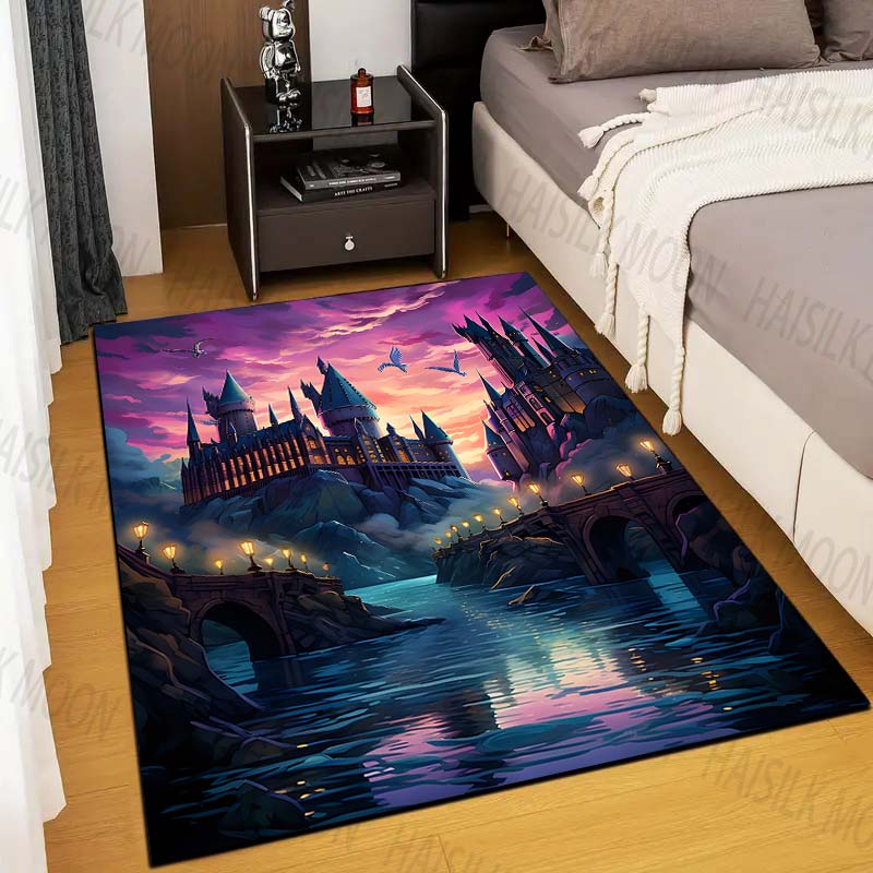 1PC Castle Magic School Print  - Home Textiles Rug avis et prix