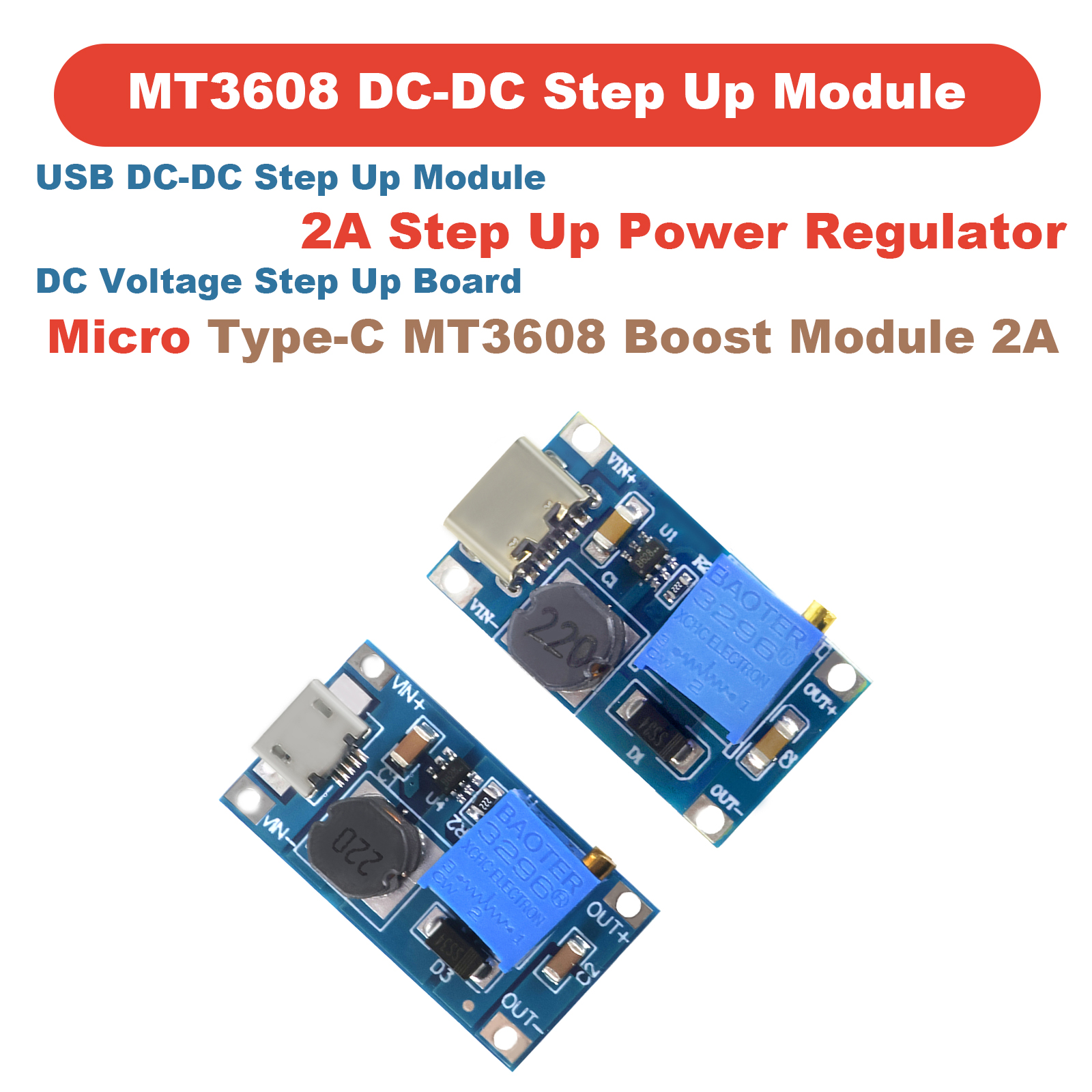 1-10pcs MT3608 DC-DC Step Up C - Home Automation Arduino recensione e prezzo