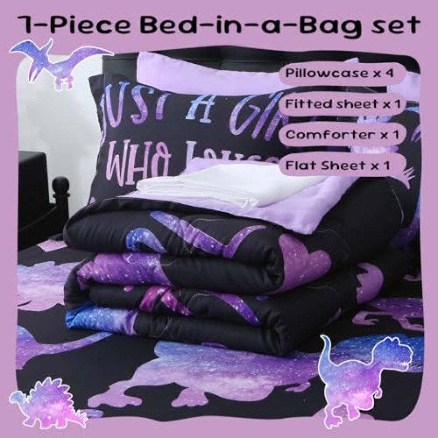 7 Pcs Girls Comforter Set Size - Bed Sheet Microfiber avis et prix