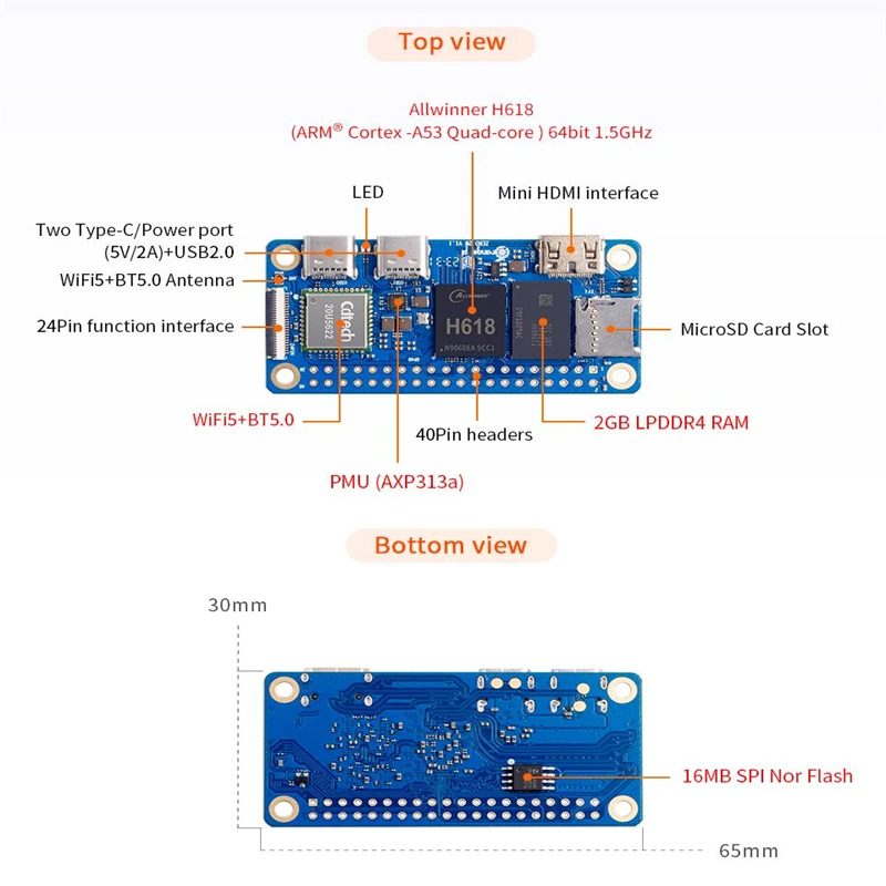 Orange Pi Zero 2 W 2GB RAM DDR - Pi Zero W Board recensione e prezzo