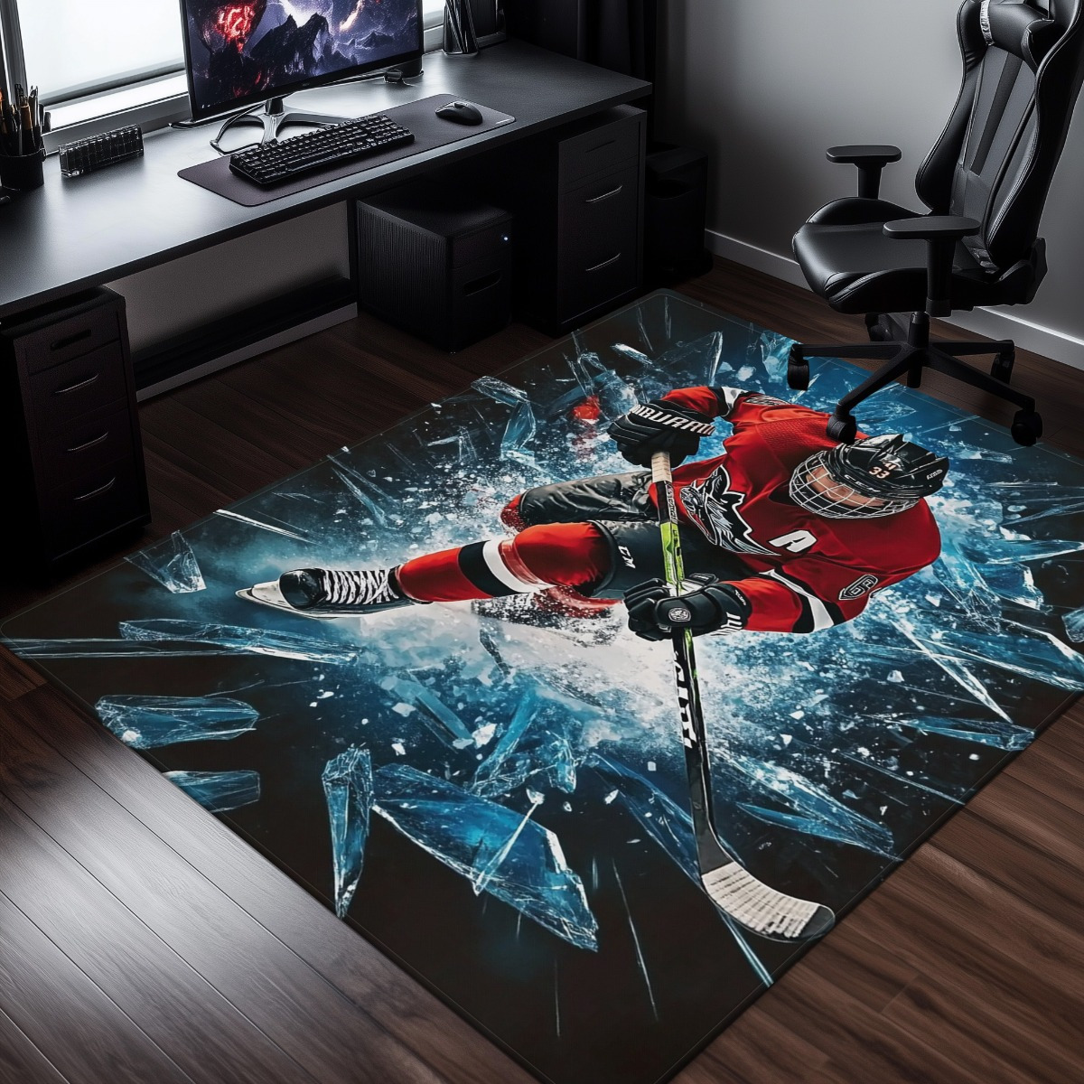 Ice Hockey Player Theme Area R - Home Textiles Rug avis et prix