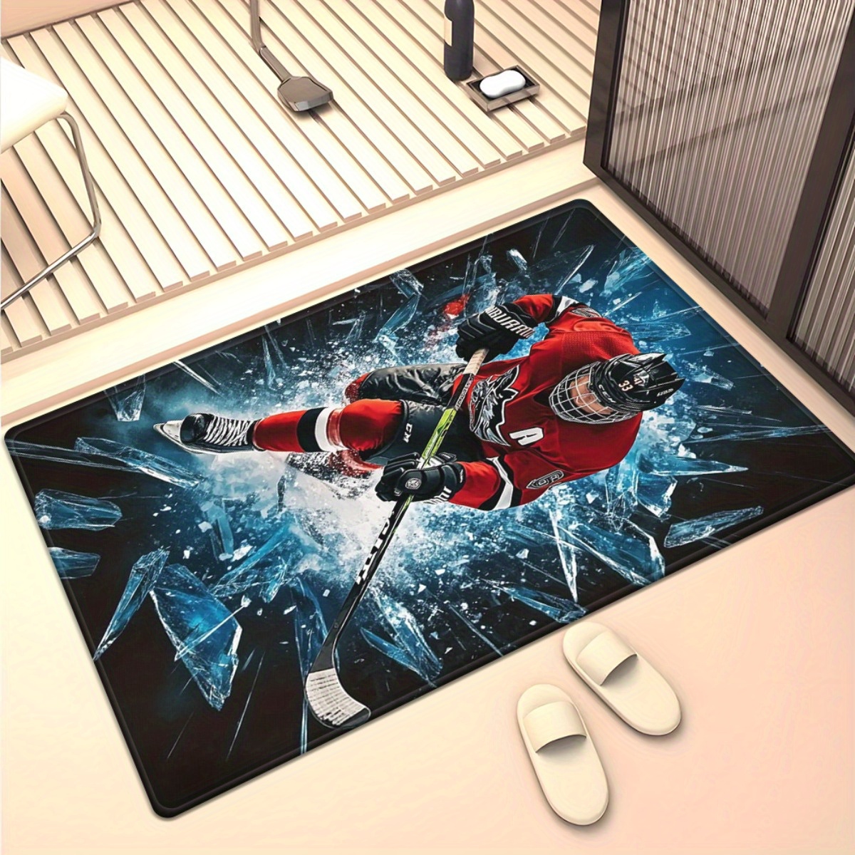 Ice Hockey Player Theme Area R - Home Textiles Rug avis et prix