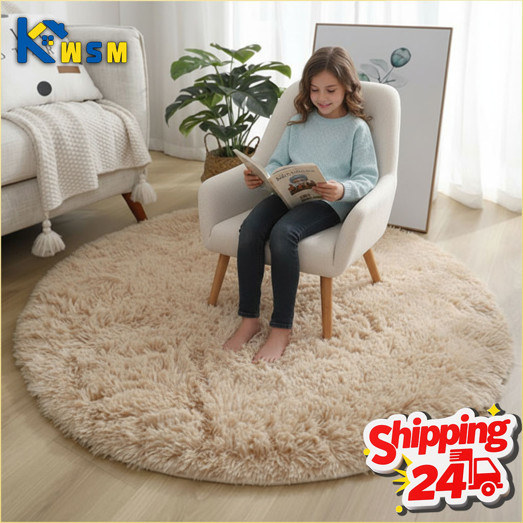 Super Soft Fluffy Round Rug Pl - Home Textiles Rug avis et prix