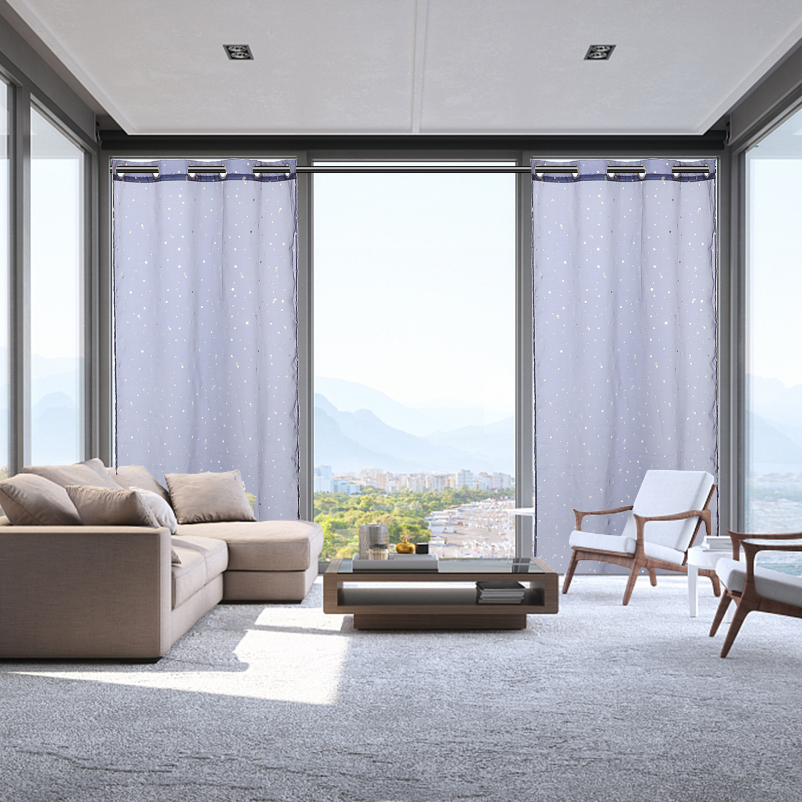 Exquisite Window Voile Curtain - Curtain Sheer Voile avis et prix