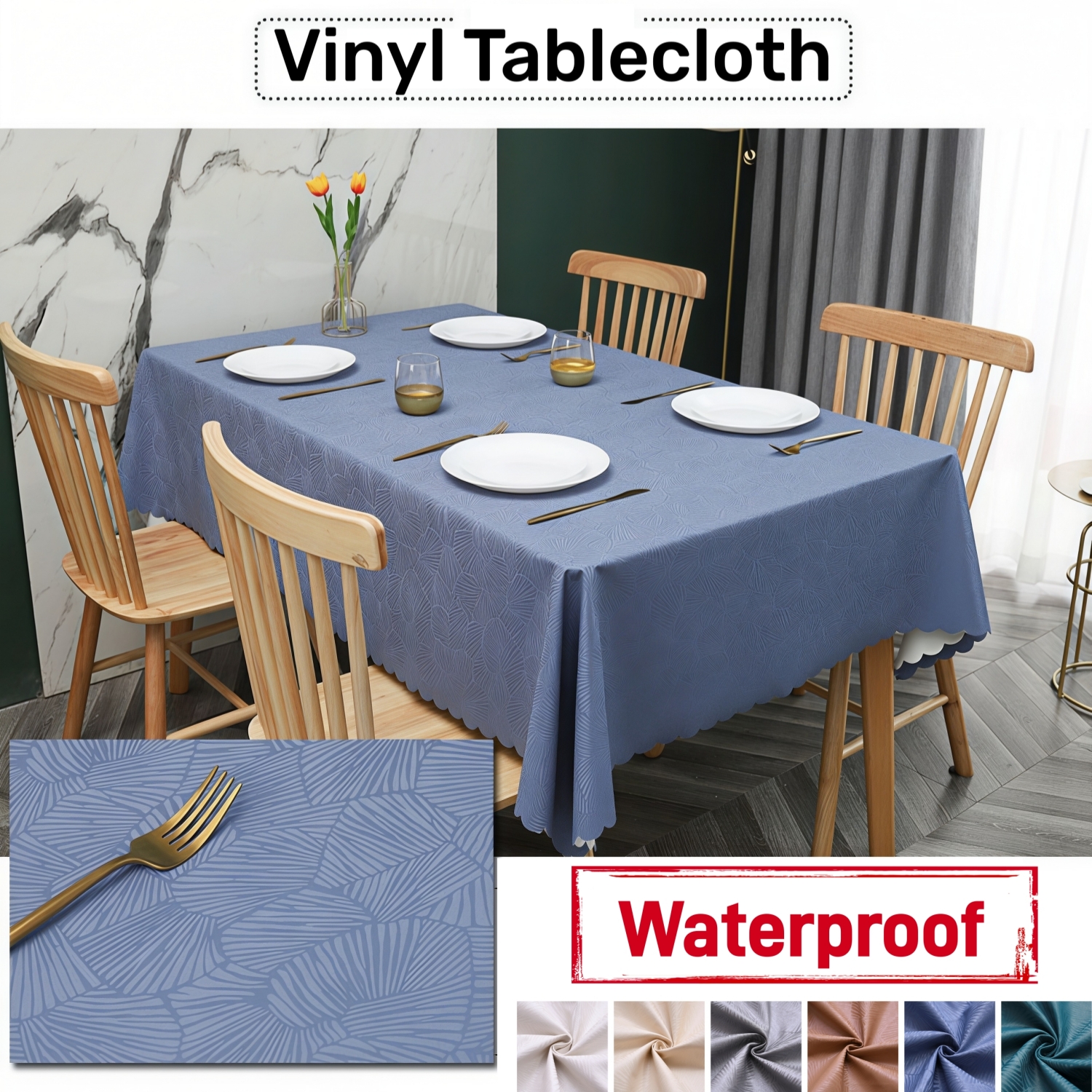 Vinyl Table Cloth Rectangular  - Home Textiles News avis et prix