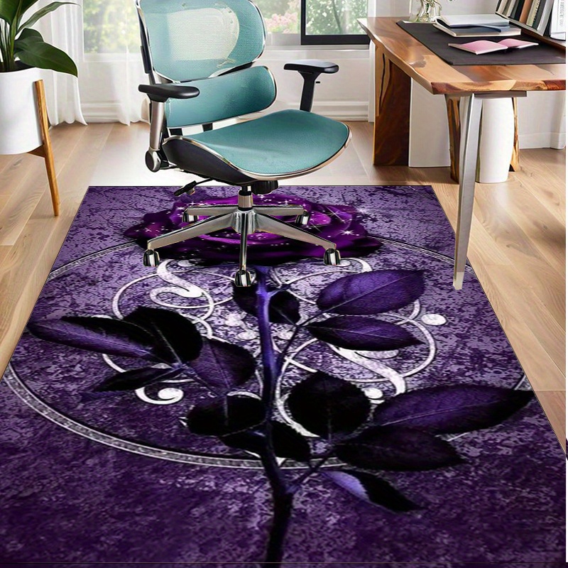 Purple Leaf Rug for Elegant Of - Home Textiles Luxury avis et prix