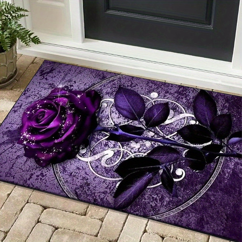 Purple Leaf Rug for Elegant Of - Home Textiles Luxury avis et prix