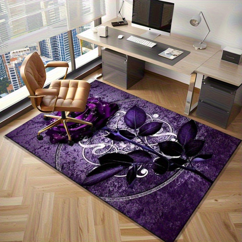 Purple Leaf Rug for Elegant Of - Home Textiles Luxury avis et prix