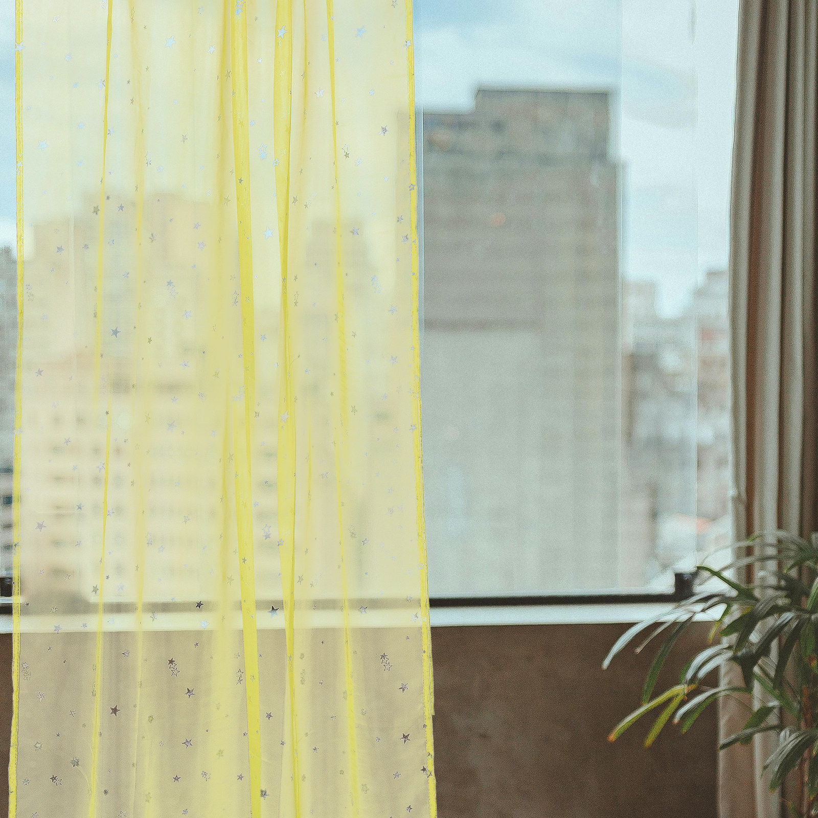 Silver Star Foil Sheer Curtain - Curtain Sheer Voile avis et prix