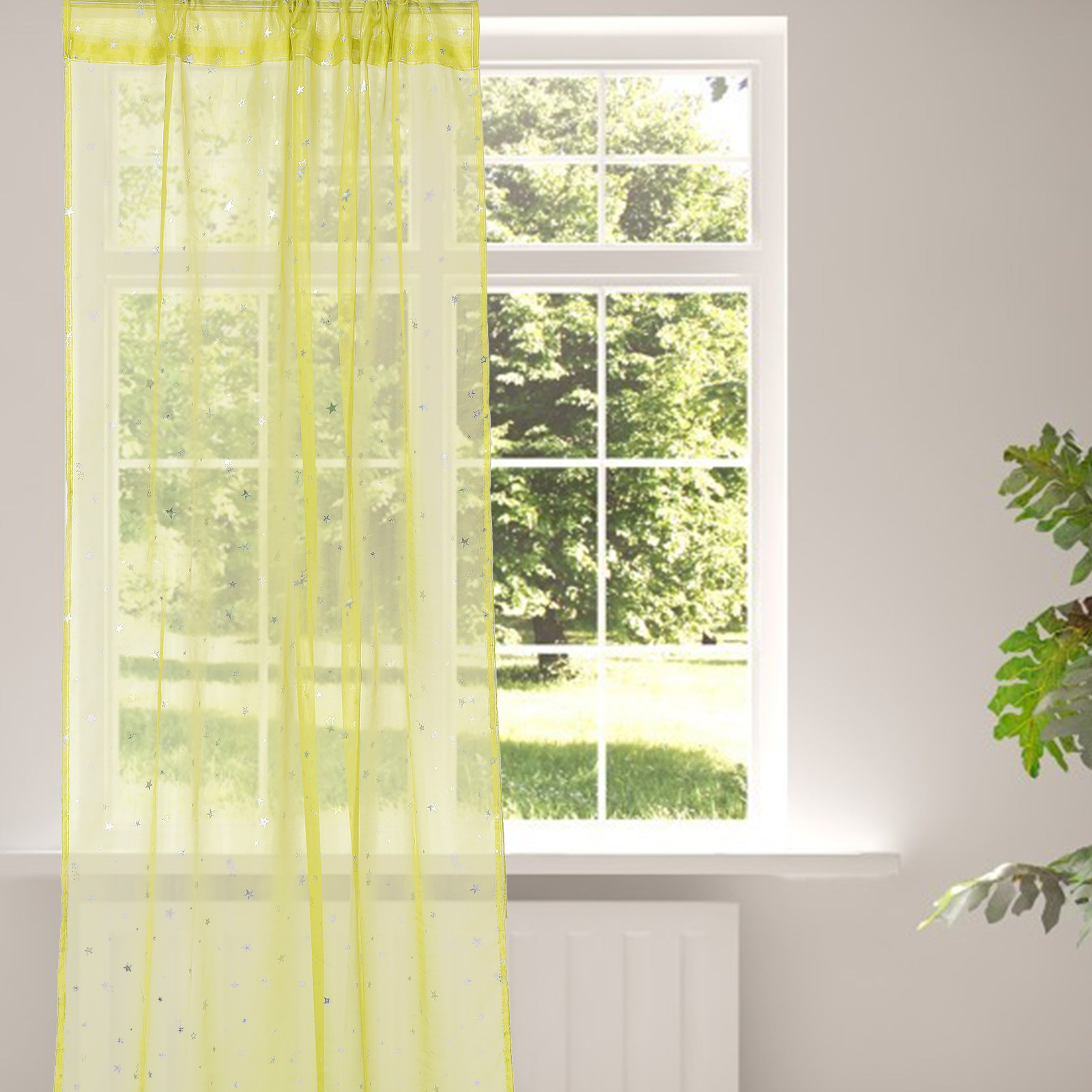 Silver Star Foil Sheer Curtain - Curtain Sheer Voile avis et prix