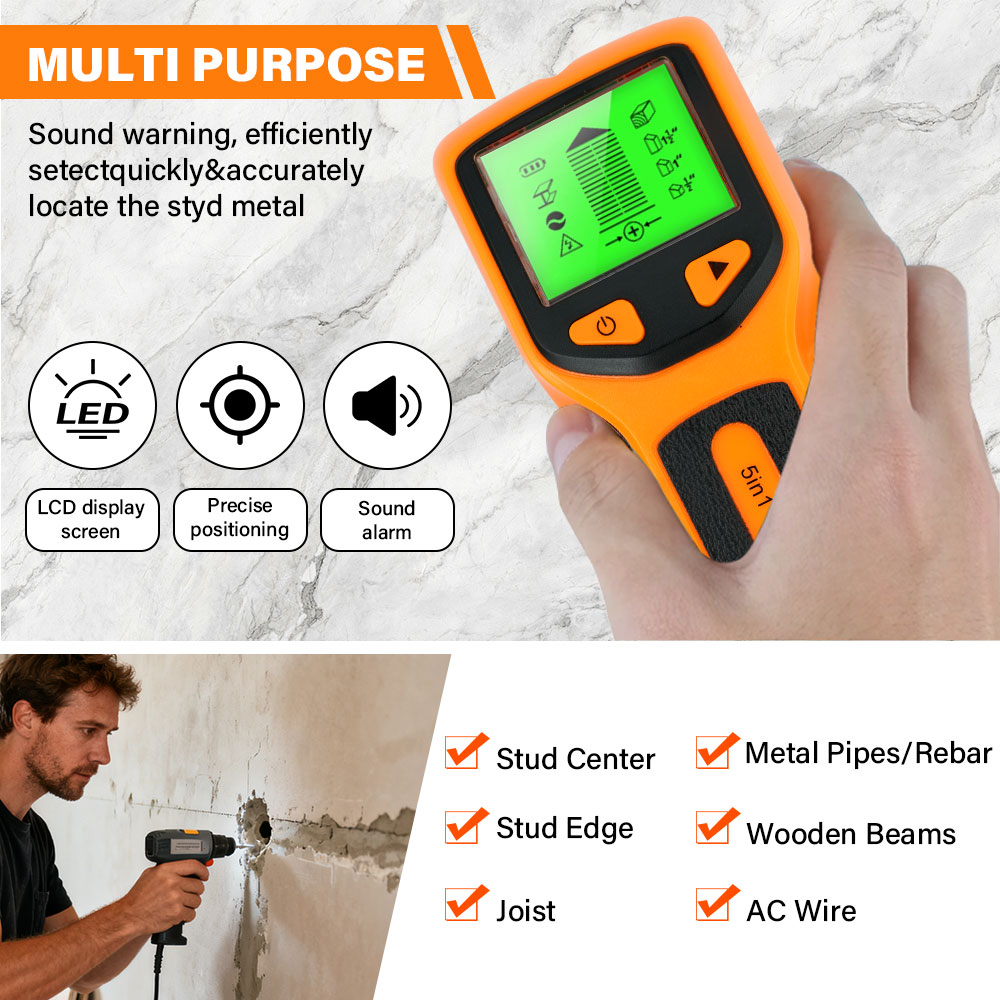 Wall Stud Detector 5 in 1 Hand - Water Leak Detector Wired recensione e prezzo