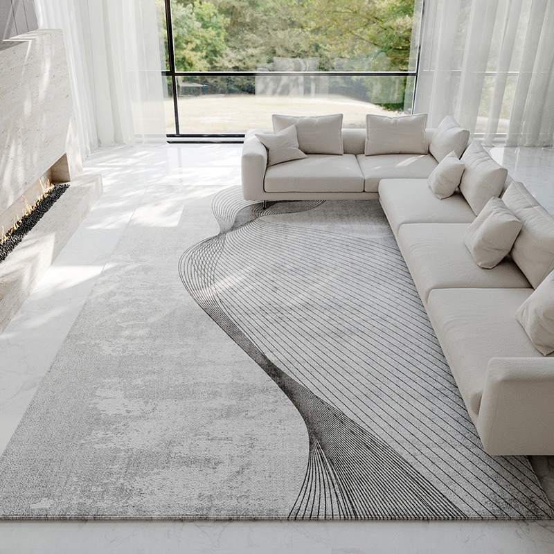 Abstract Light Gray Carpet Mod - Home Textiles Luxury avis et prix