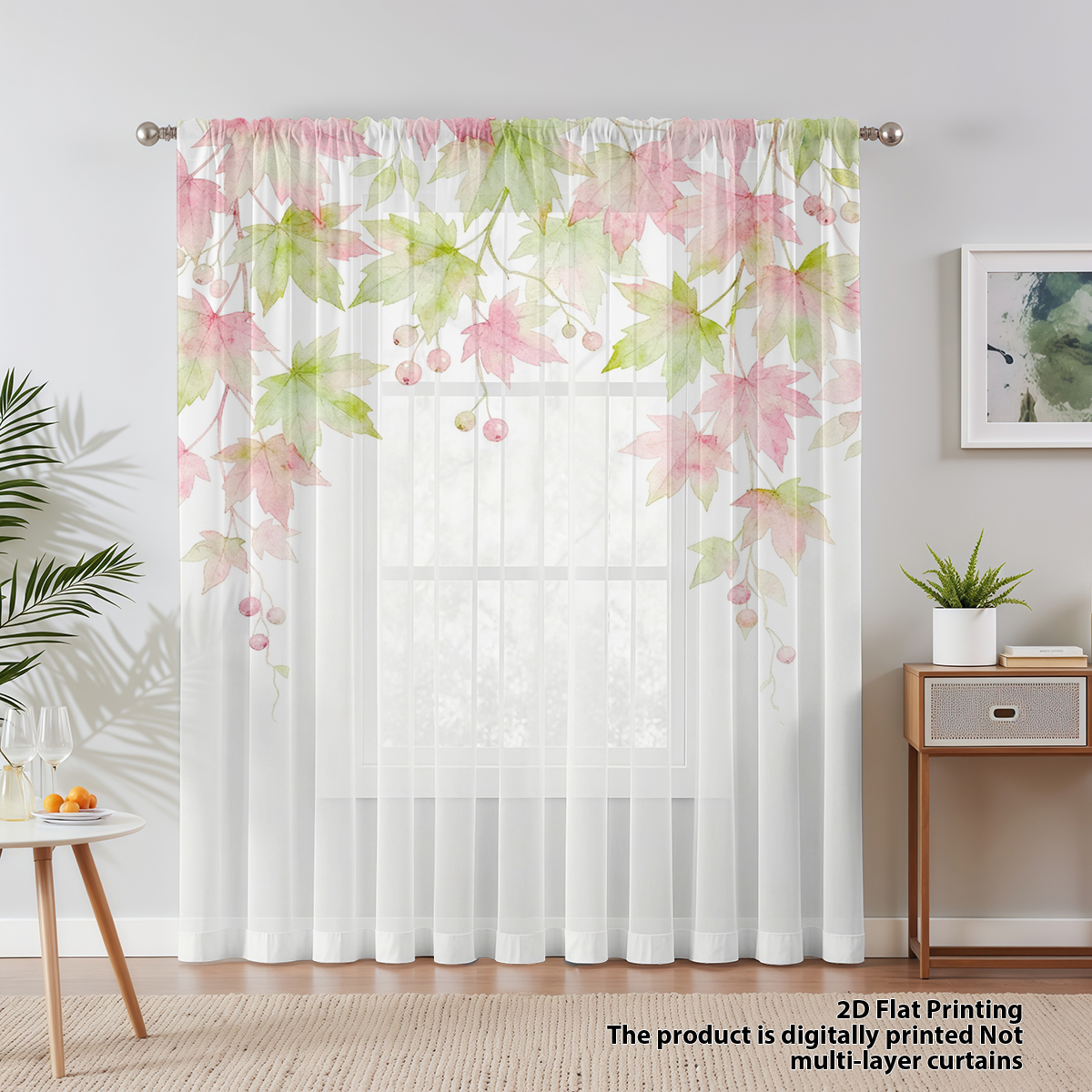 Flower Series Sheer Curtain, G - Curtain Sheer Voile avis et prix