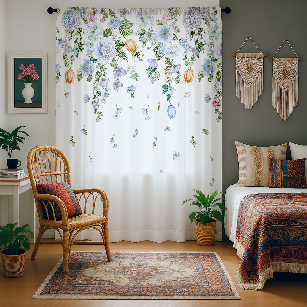 Floral Sheer Curtain, Good Qua - Curtain Sheer Voile avis et prix