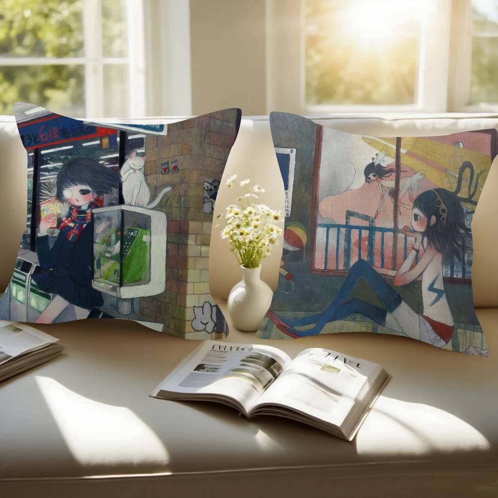 Art Aya Takano Girl  Pillow An - Aya Home Textiles avis et prix
