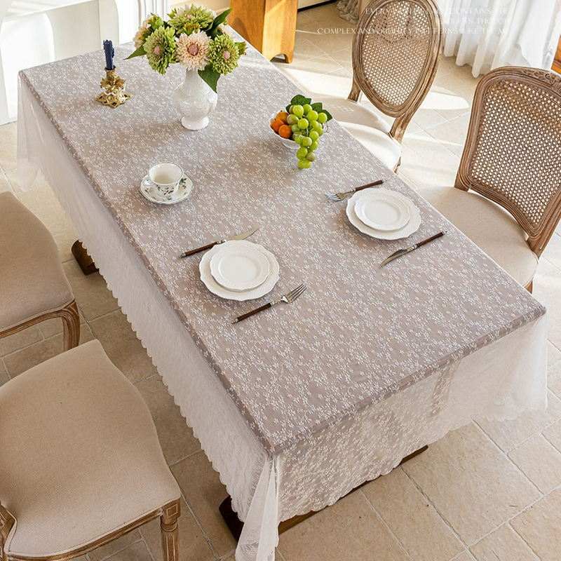 1pcWhite Embroidered Lace Tabl - Home Textiles News avis et prix