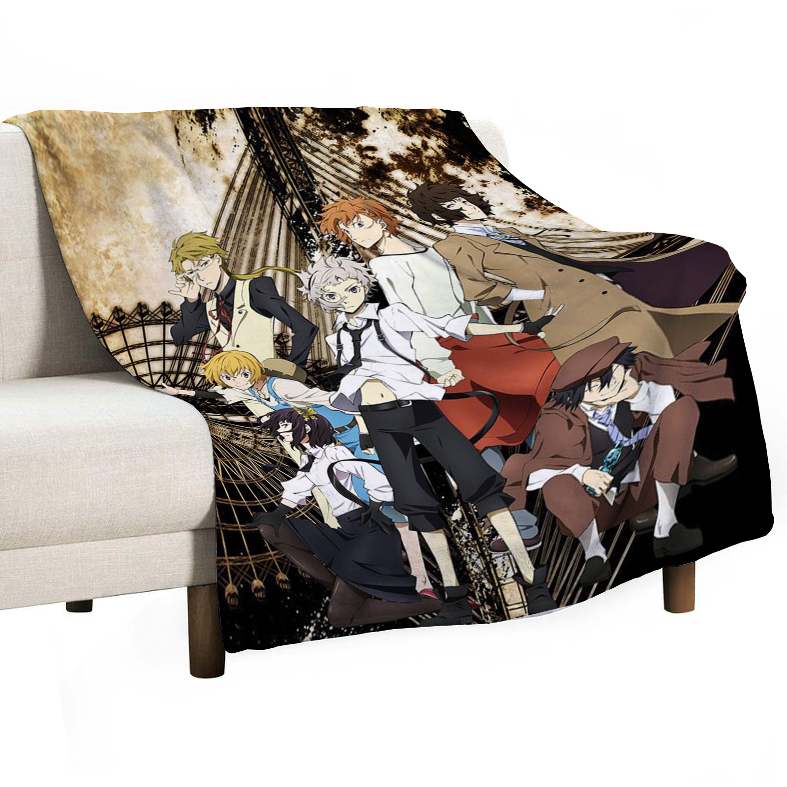 Bungo Stray Dogs Sofa Throw Bl - Home Textiles Luxury avis et prix