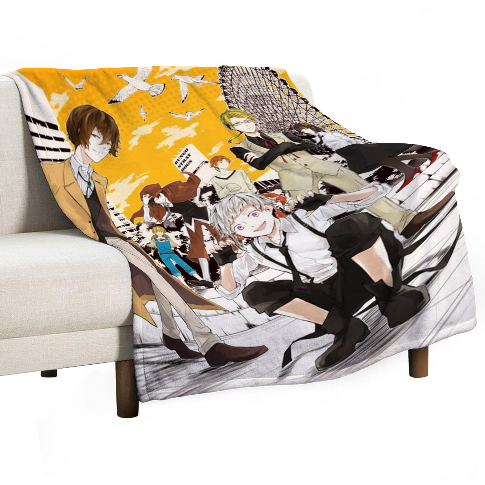 Bungo Stray Dogs Sofa Throw Bl - Home Textiles Luxury avis et prix