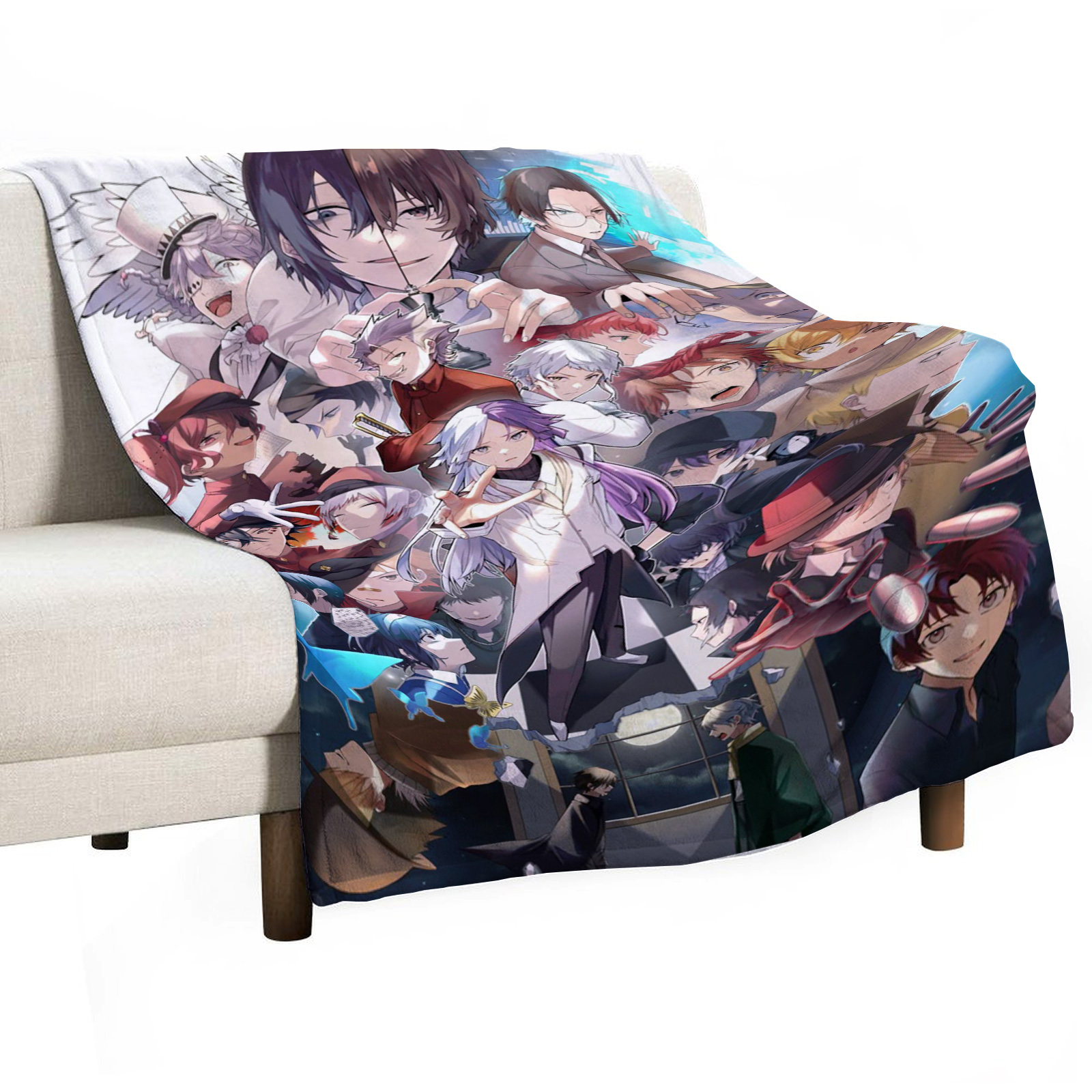 Bungo Stray Dogs Sofa Throw Bl - Home Textiles Luxury avis et prix