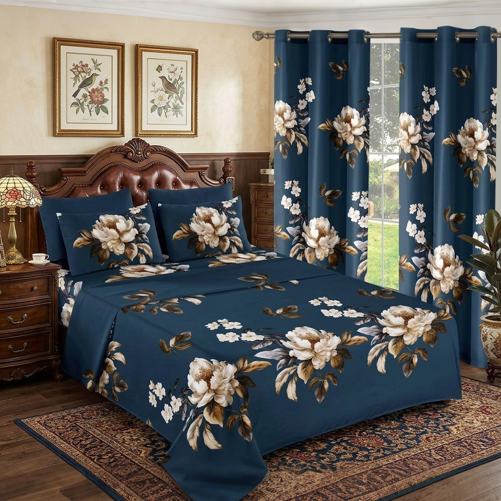 8 Pieces Floral Bed Sheet Set  - Bed Sheet Microfiber avis et prix