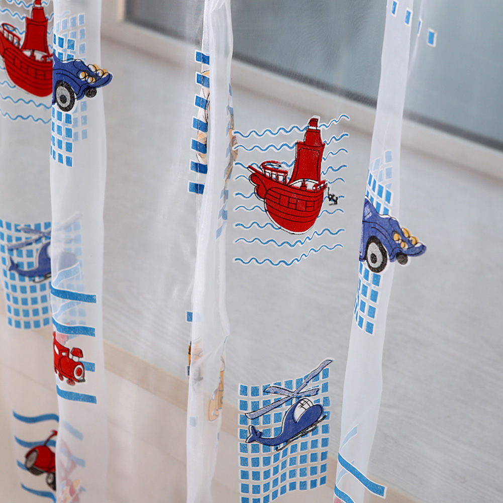 Kids Car Pattern Tulle Sheer C - Curtain Sheer Voile avis et prix