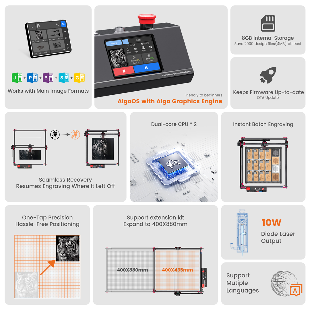 AlgoLaser DIY KIT MK2 10W Lase - Diy Automation recensione e prezzo