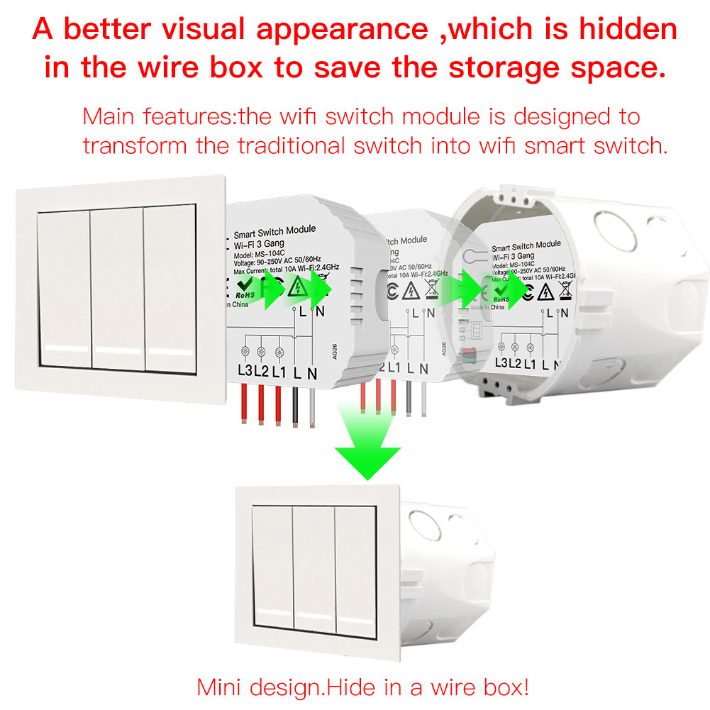 Wifi 3Gang 1/2 Way Mini DIY Li - Diy Home Automation Controller recensione e prezzo
