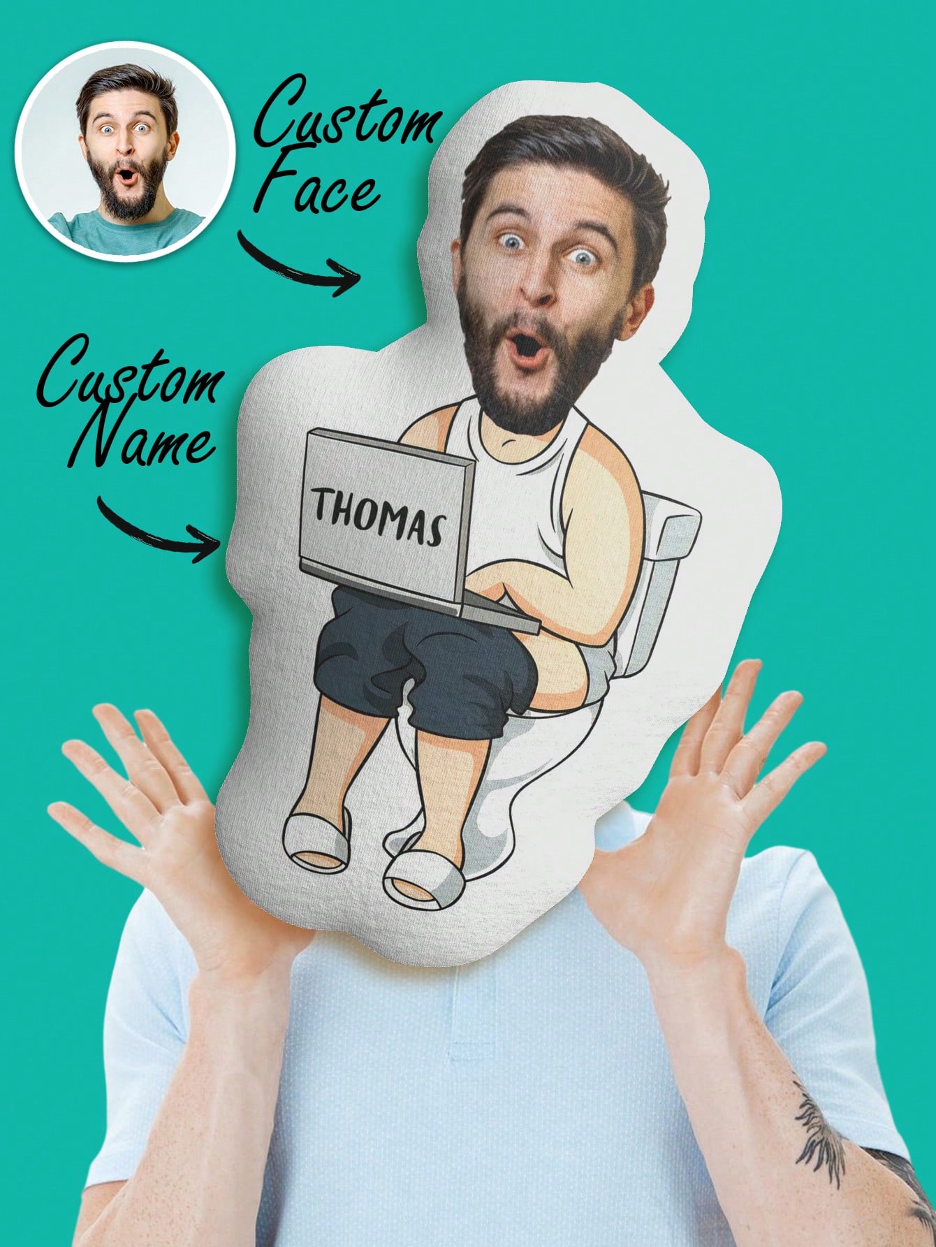 Custom Funny Ugly Face Pillow  - Textiles For Home avis et prix