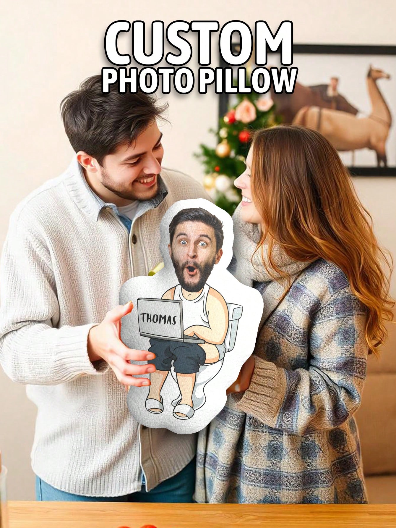 Custom Funny Ugly Face Pillow  - Textiles For Home avis et prix