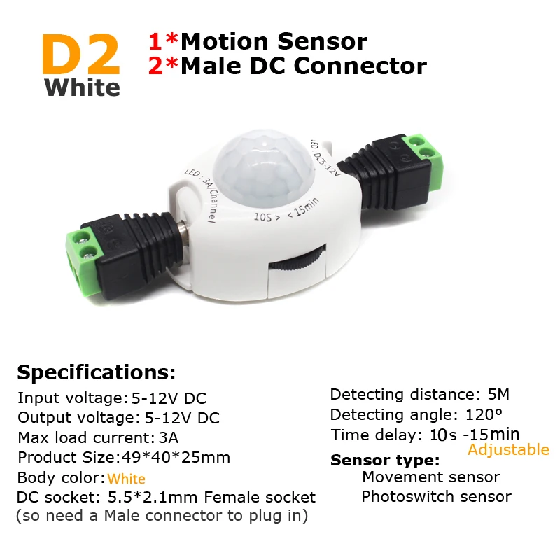PIR Motion Sensor Switch 12V D - Motion Sensor Pir Wired recensione e prezzo